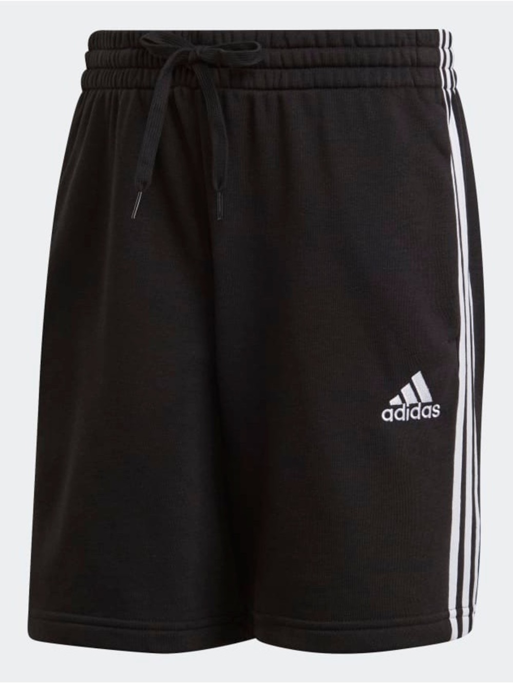 adidas Black Athletic Shorts with White 3-Stripes
